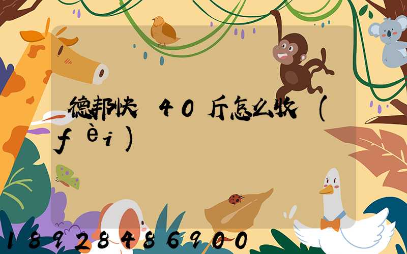 德邦快遞40斤怎么收費(fèi)