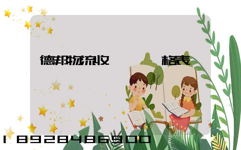 德邦物流收費標準價格表