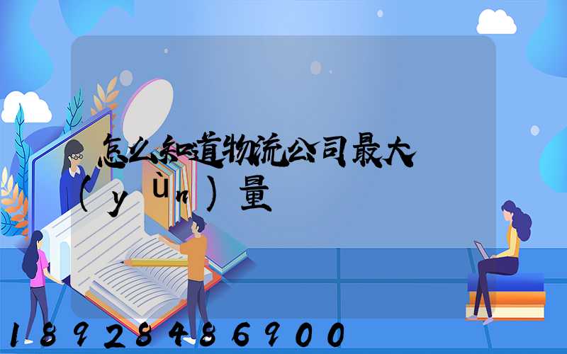 怎么知道物流公司最大貨運(yùn)量