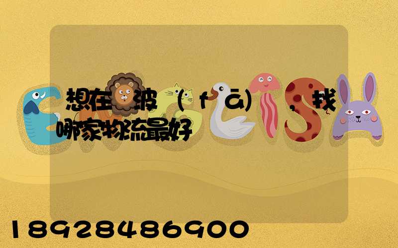 想在寧波發(fā)貨,找哪家物流最好