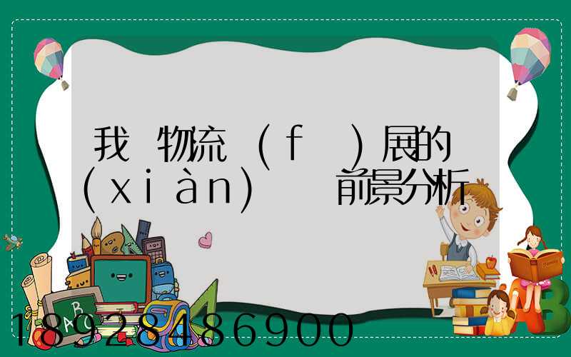 我國物流發(fā)展的現(xiàn)狀與前景分析