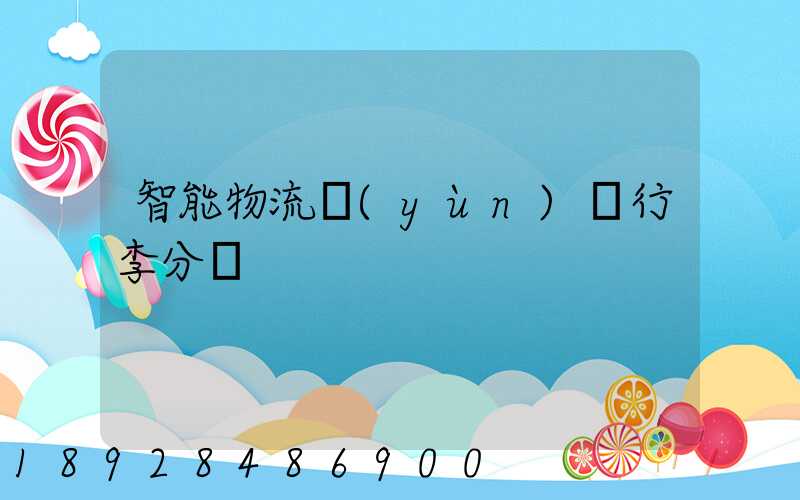 智能物流運(yùn)輸行李分揀