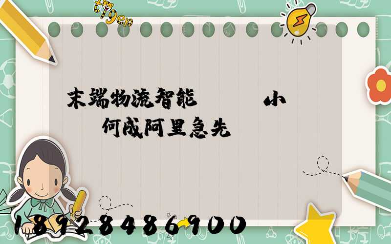 末端物流智能戰,“小蠻驢”憑何成阿里急先鋒