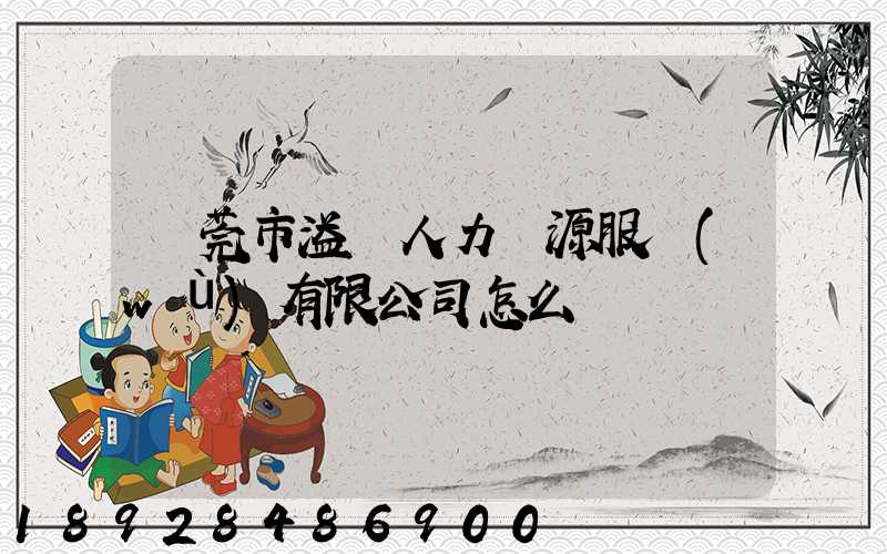 東莞市溢興人力資源服務(wù)有限公司怎么樣