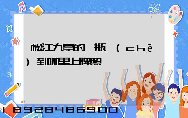松江九亭的電瓶車(chē)到哪里上牌照