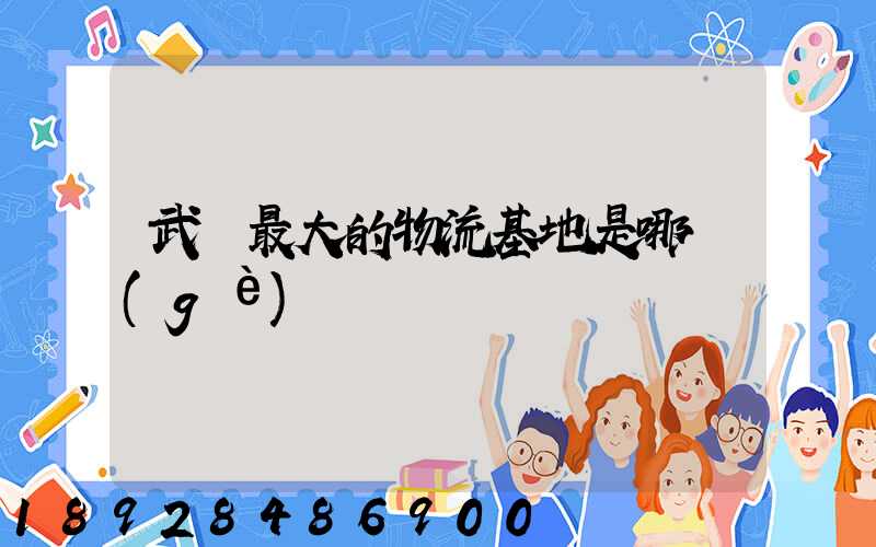 武漢最大的物流基地是哪個(gè)