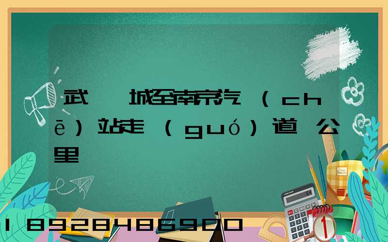 武義縣城至南京汽車(chē)站走國(guó)道幾公里