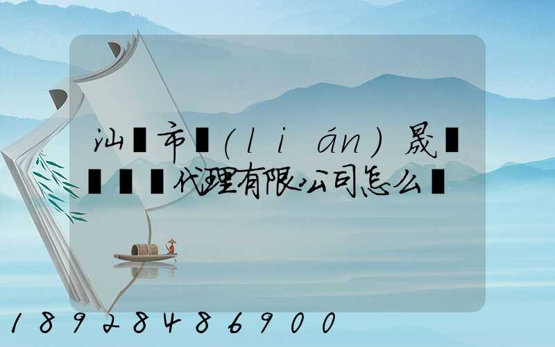 汕頭市聯(lián)晟國際貨運代理有限公司怎么樣
