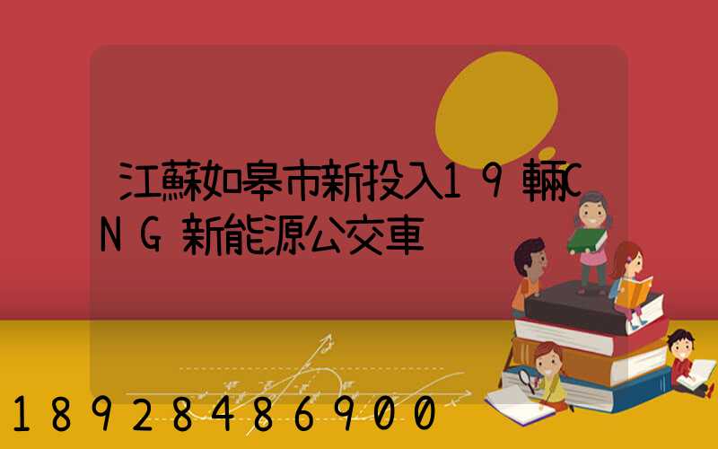 江蘇如皋市新投入19輛CNG新能源公交車