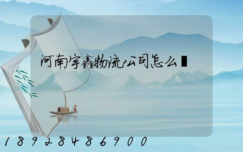 河南宇鑫物流公司怎么樣