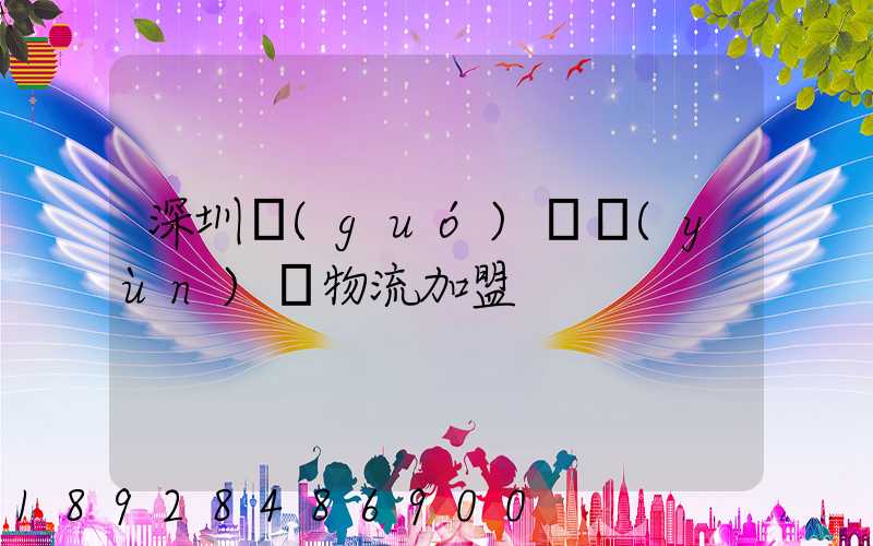 深圳國(guó)際運(yùn)輸物流加盟