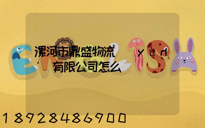 漯河市鼎盛物流運(yùn)輸有限公司怎么樣