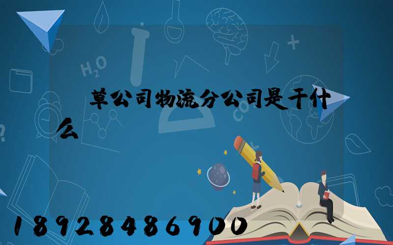煙草公司物流分公司是干什么