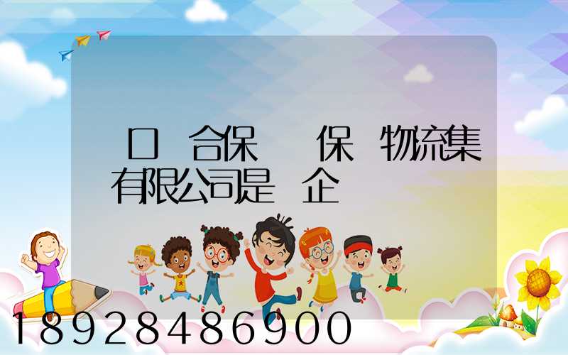 營口綜合保稅區保稅物流集團有限公司是國企嗎