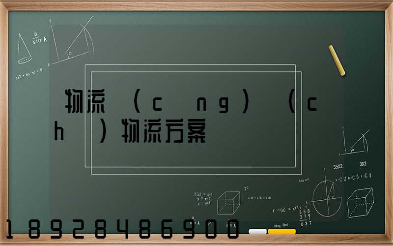 物流倉(cāng)儲(chǔ)物流方案