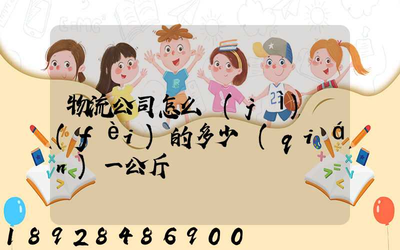 物流公司怎么計(jì)費(fèi)的多少錢(qián)一公斤