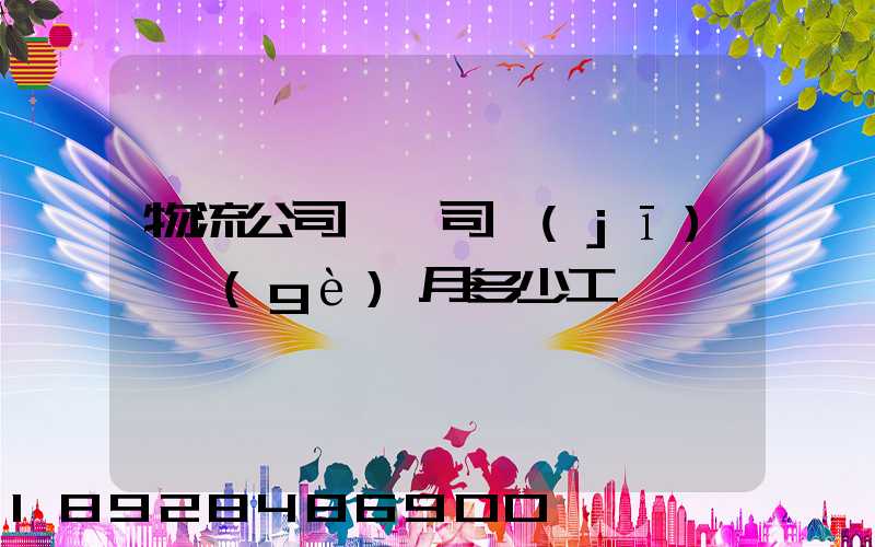 物流公司貨車司機(jī)一個(gè)月多少工資