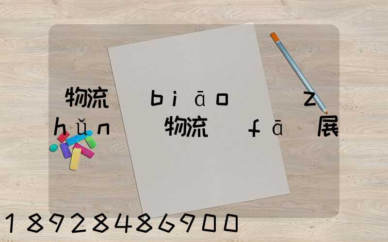物流標(biāo)準(zhǔn)與物流發(fā)展