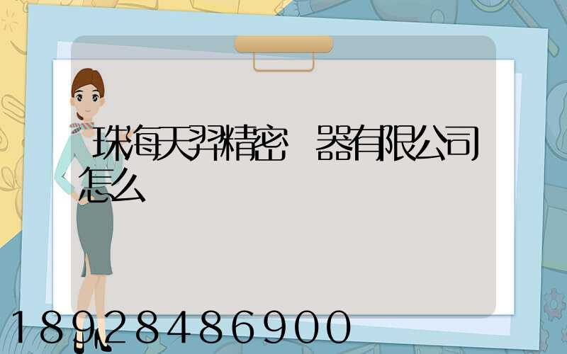 珠海天羿精密儀器有限公司怎么樣