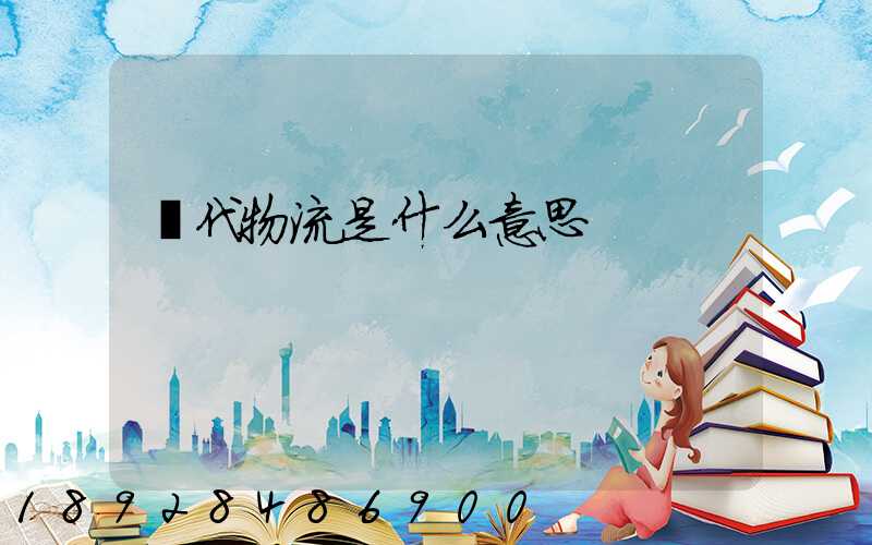 現代物流是什么意思