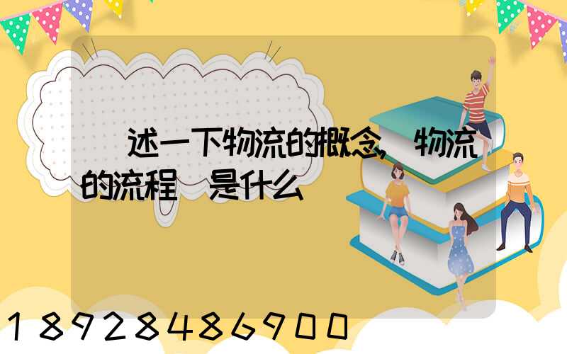 簡述一下物流的概念,物流的流程圖是什么