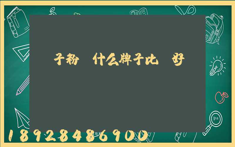 膩子粉選什么牌子比較好