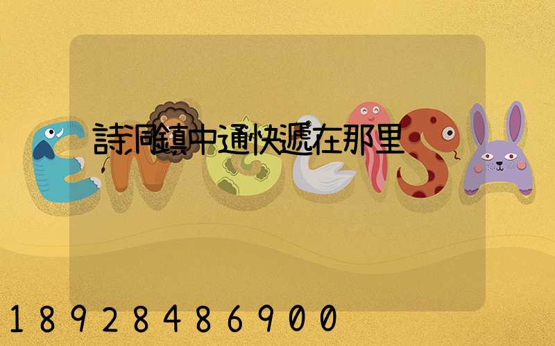 詩洞鎮中通快遞在那里