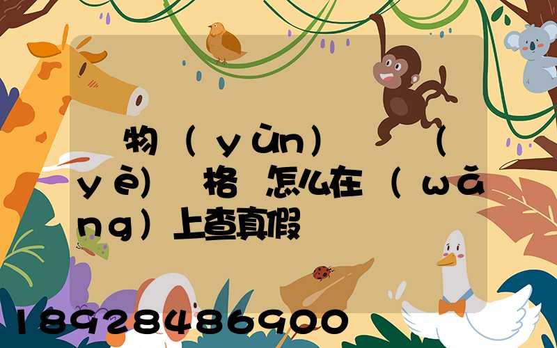 貨物運(yùn)輸從業(yè)資格證怎么在網(wǎng)上查真假