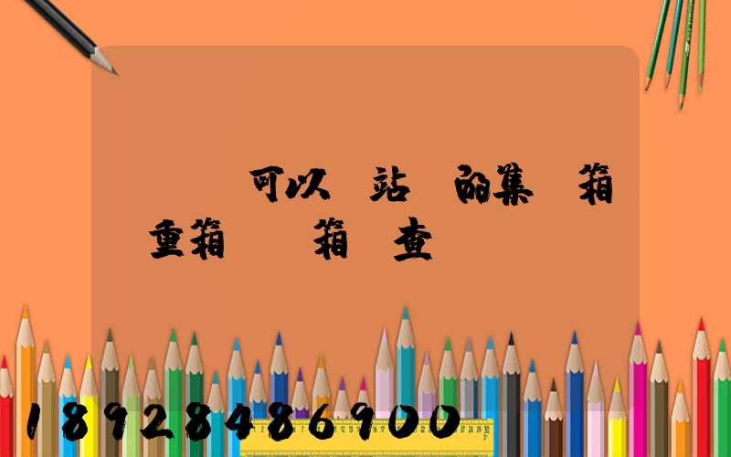 貨運員可以對站內的集裝箱(重箱)開箱檢查嗎