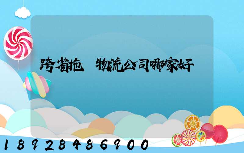 跨省拖車物流公司哪家好