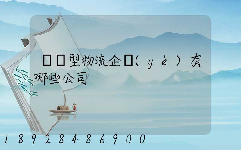 運輸型物流企業(yè)有哪些公司