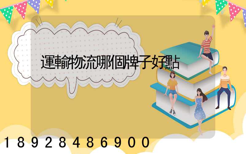 運輸物流哪個牌子好點