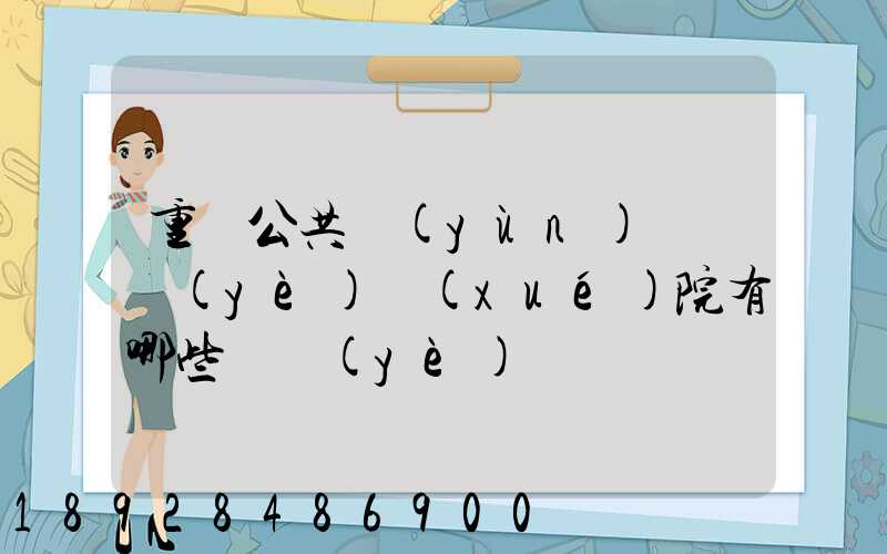 重慶公共運(yùn)輸職業(yè)學(xué)院有哪些專業(yè)