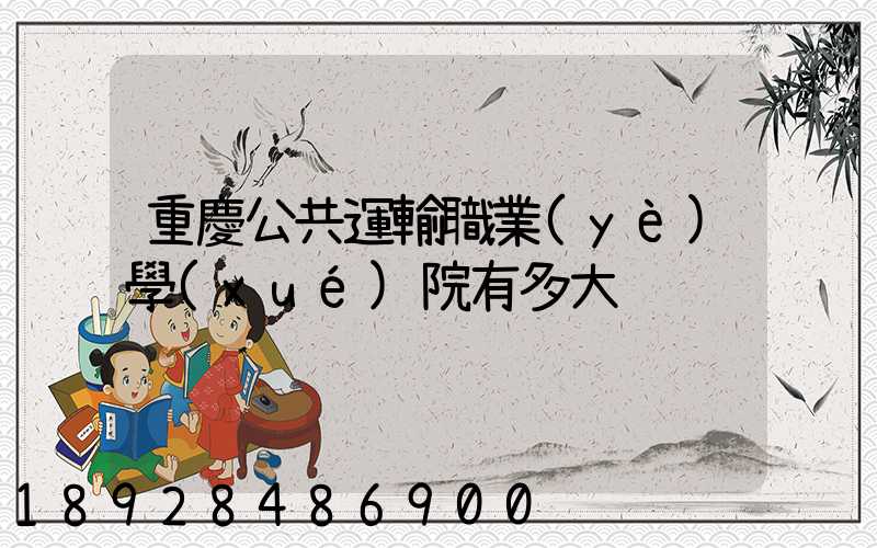 重慶公共運輸職業(yè)學(xué)院有多大