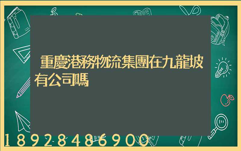 重慶港務物流集團在九龍坡有公司嗎