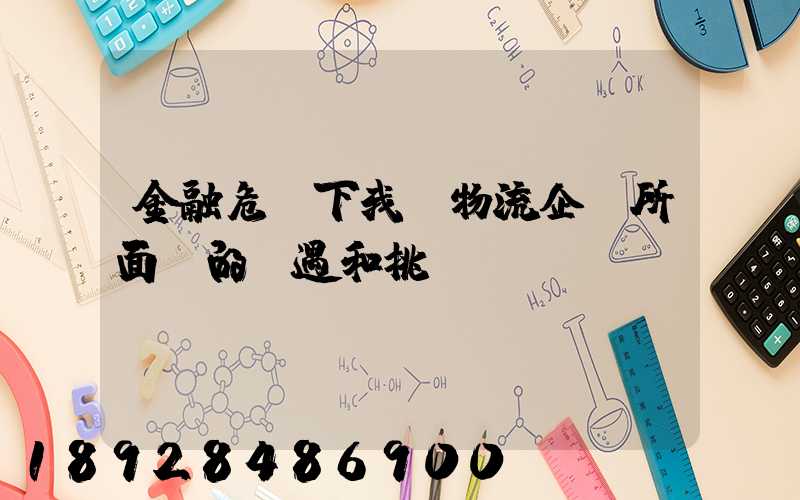 金融危機下我國物流企業所面對的機遇和挑戰