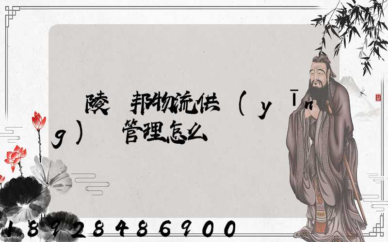 銅陵漢邦物流供應(yīng)鏈管理怎么樣