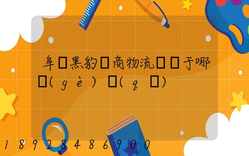 阜陽黑豹電商物流園屬于哪個(gè)區(qū)